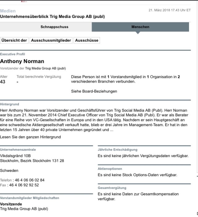 Blockchain -neue Kursrakete? WKN A116BG Stockholm 1046365