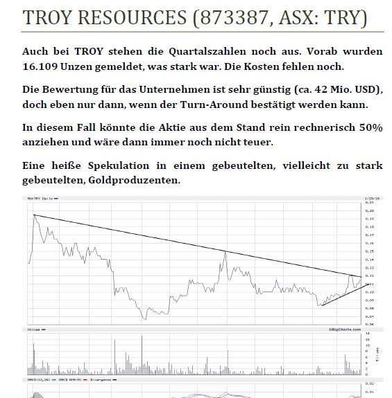 Troy Res- Top Goldproduzent Profit A$16.7 Million 1036966
