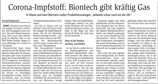 Biotech-Star BioNTech aus Mainz 1187595