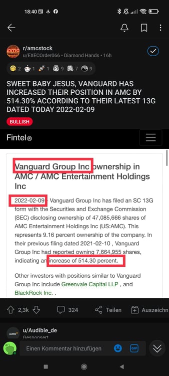 Vanguard der Shares-King bei AMC Entertainment 1298879