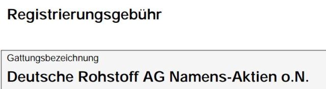 Deutsche Rohstoff AG vor Neubewertung? 994156