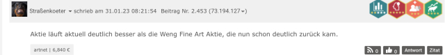 WENG FINE ART (518160) Geld mit Kunst... 1354816