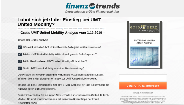 UMT Utd Mobility Technology AG 1136884