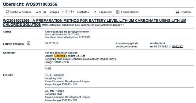 Ganfeng Lithium - Auto Batterie 1160749