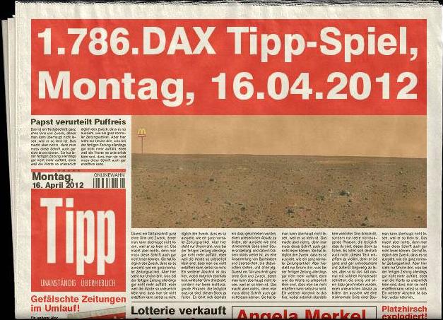 1.785.DAX Tipp-Spiel, Freitag, 13.04.2012 500343