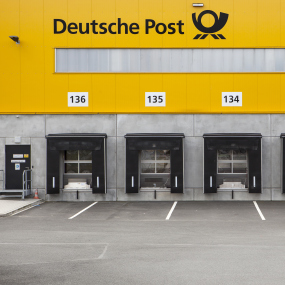 Ein Verteilzentrum der Deutschen Post in Frankfurt.