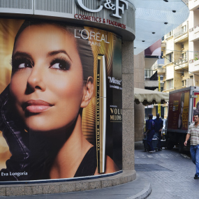 L'Oréal-Werbung in Beirut, Libanon.