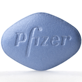 Eine Viagra-Tablette von Pfizer.