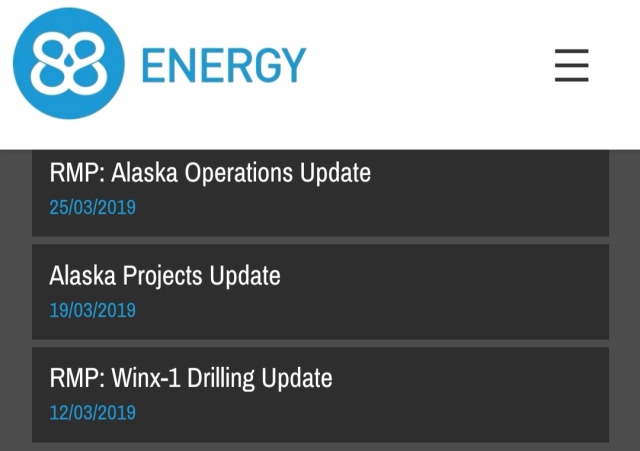 Öl-Projekt 88 Energy Project in der heißen Phase 1103836