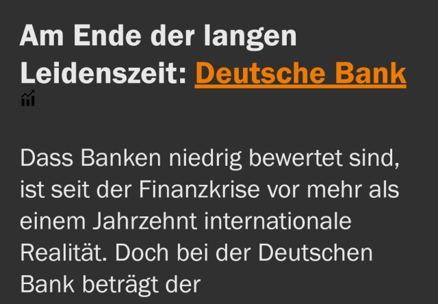 Deutsche Bank - sachlich, fundiert und moderiert 1382020